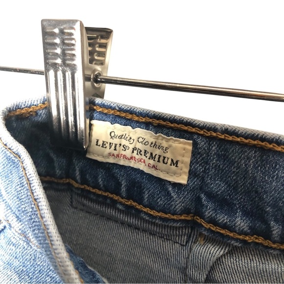 LEVI'S Ribcage Wide Leg Crop Medium Wash Jeans Size 27 - Picture 8 of 8